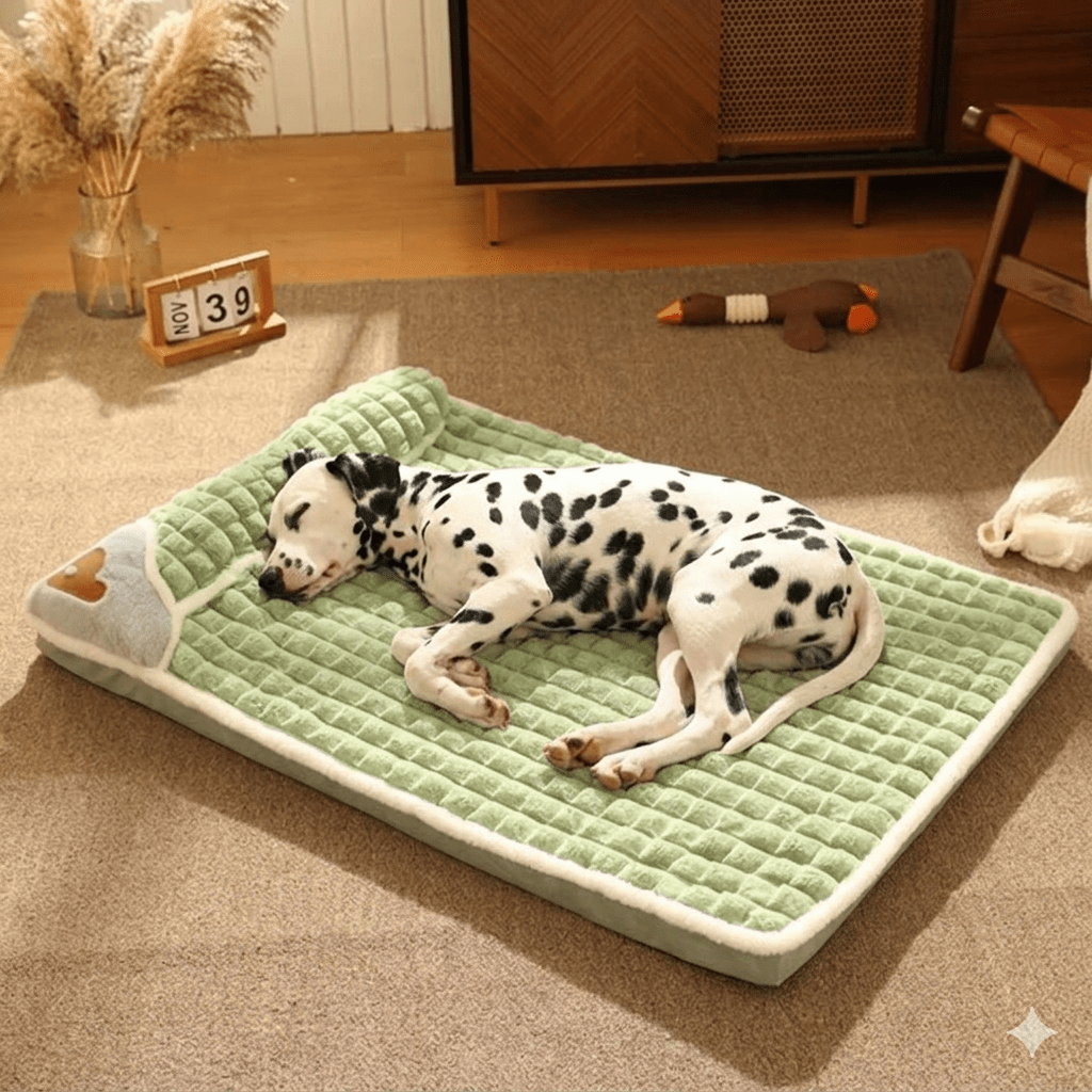 Lit pour chien avec dalmatien