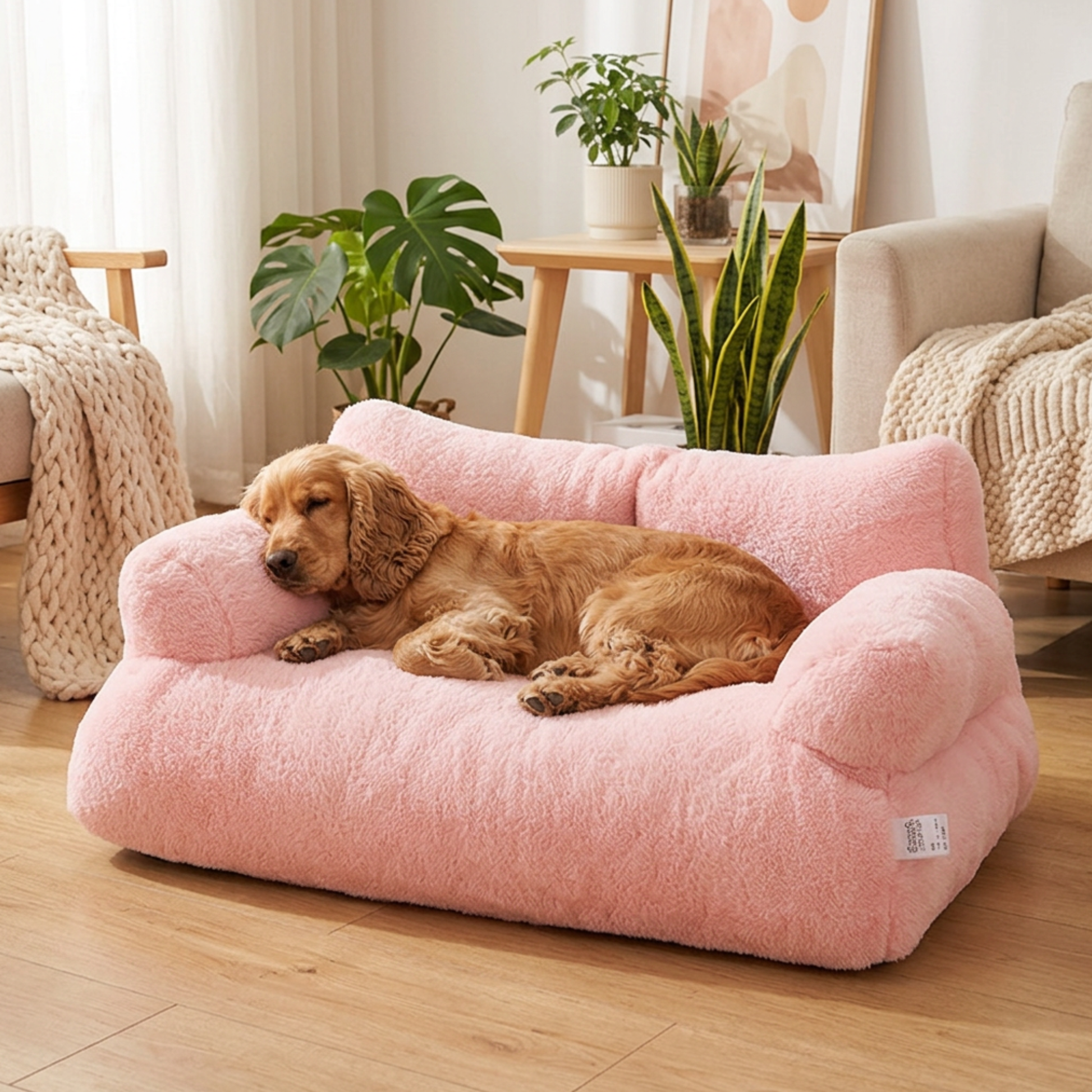 Canapé pour chien version rose