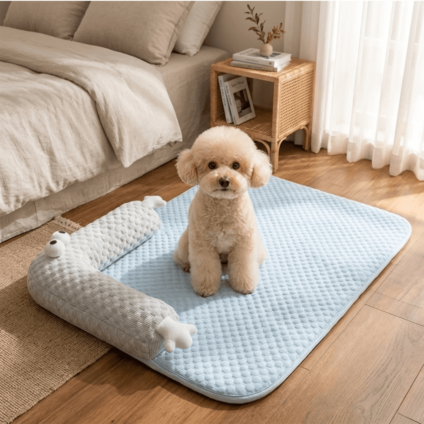 Coussin chien avec caniche