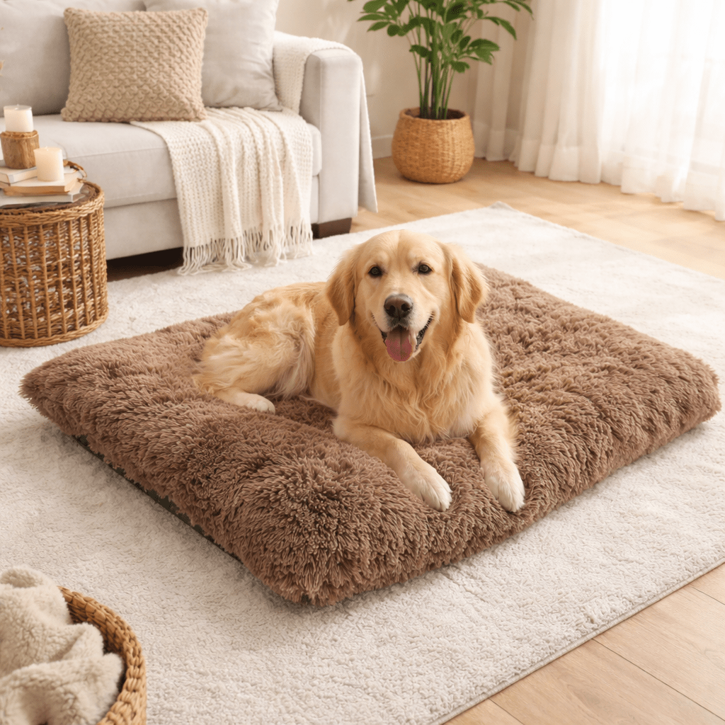 Coussin pour chien avec golden retriever