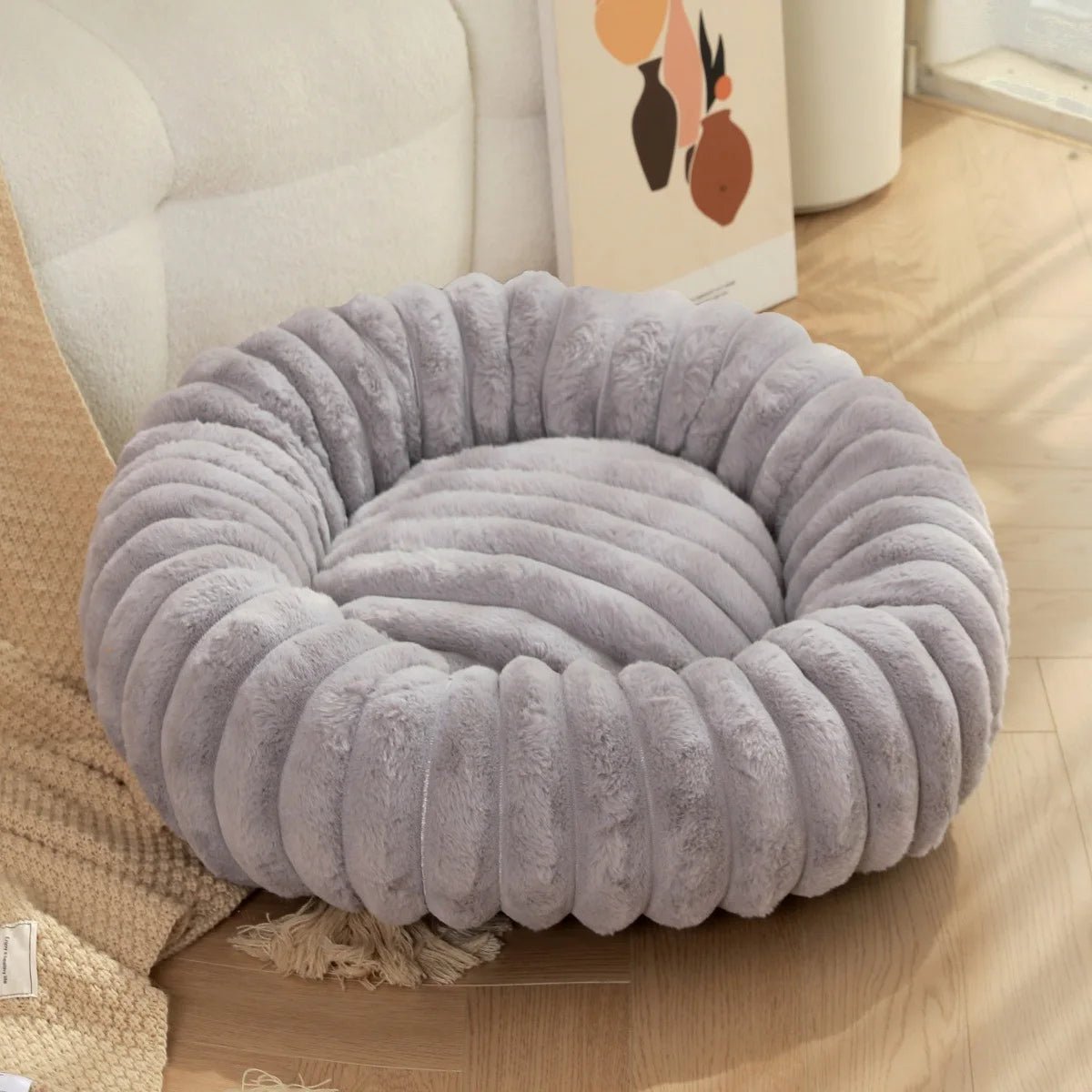 coussin pour chien coloris-gris-clair