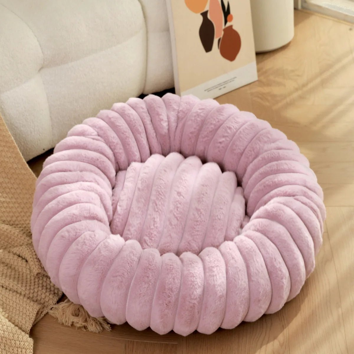 coussin pour chien coloris mauve