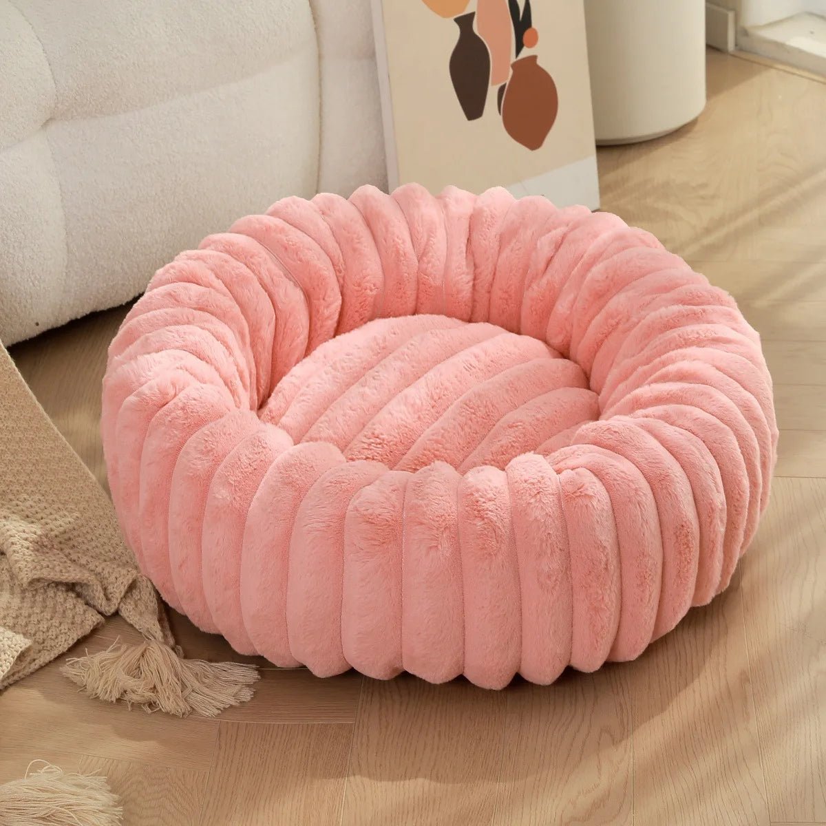 coussin pour chien coloris rose