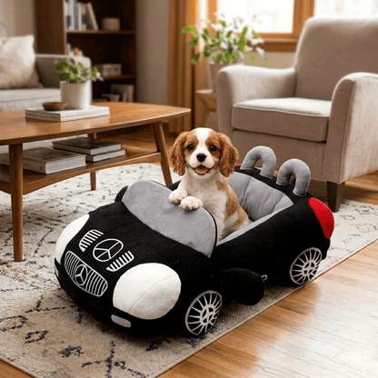 Lit pour chien en forme de voiture confortable et original - Royal Toutou