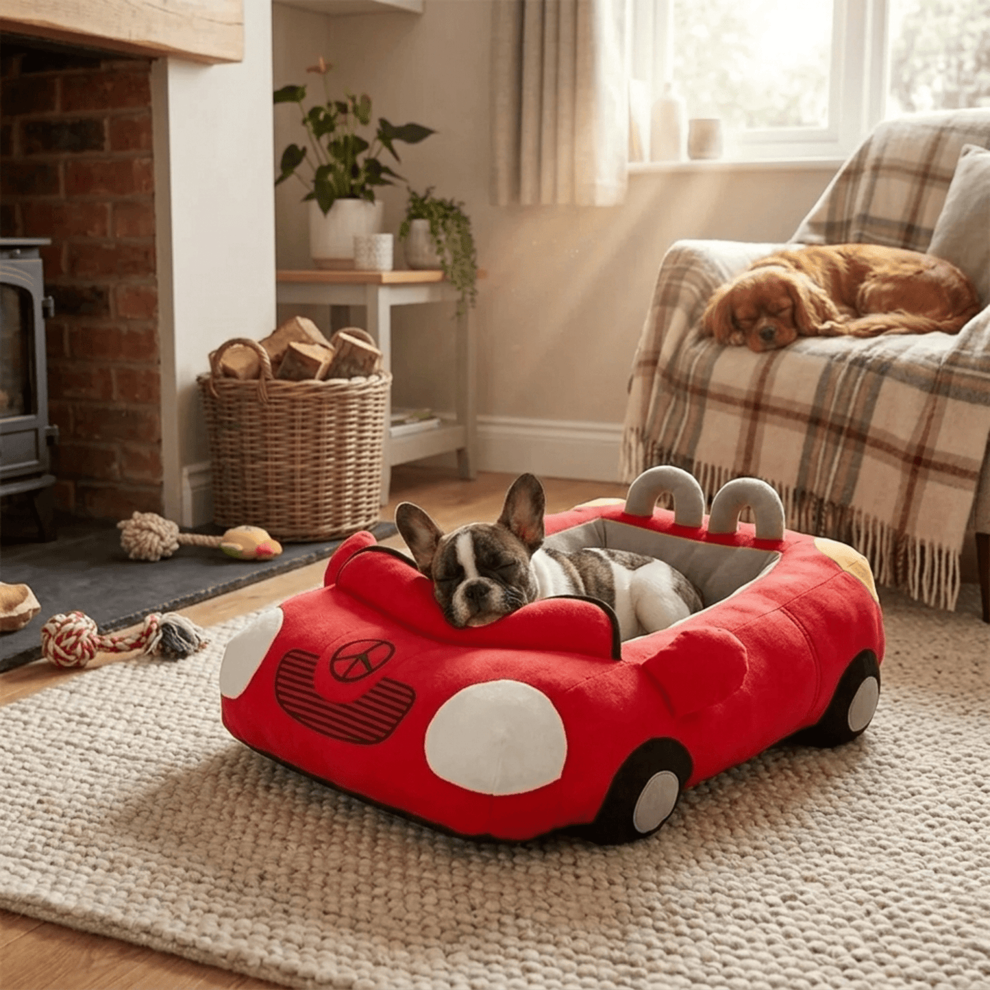 Lit pour chien en forme de voiture confortable et original - Royal Toutou
