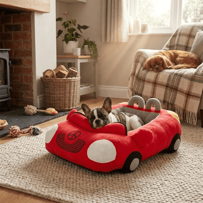 Lit pour chien en forme de voiture confortable et original - Royal Toutou