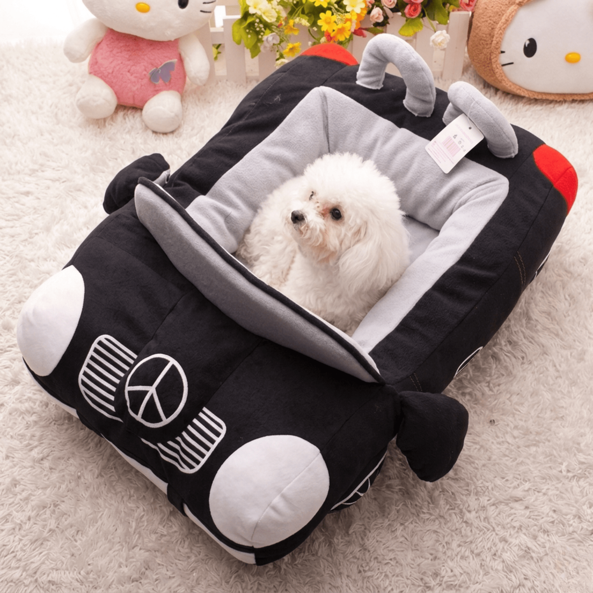 Lit pour chien en forme de voiture confortable et original - Royal Toutou