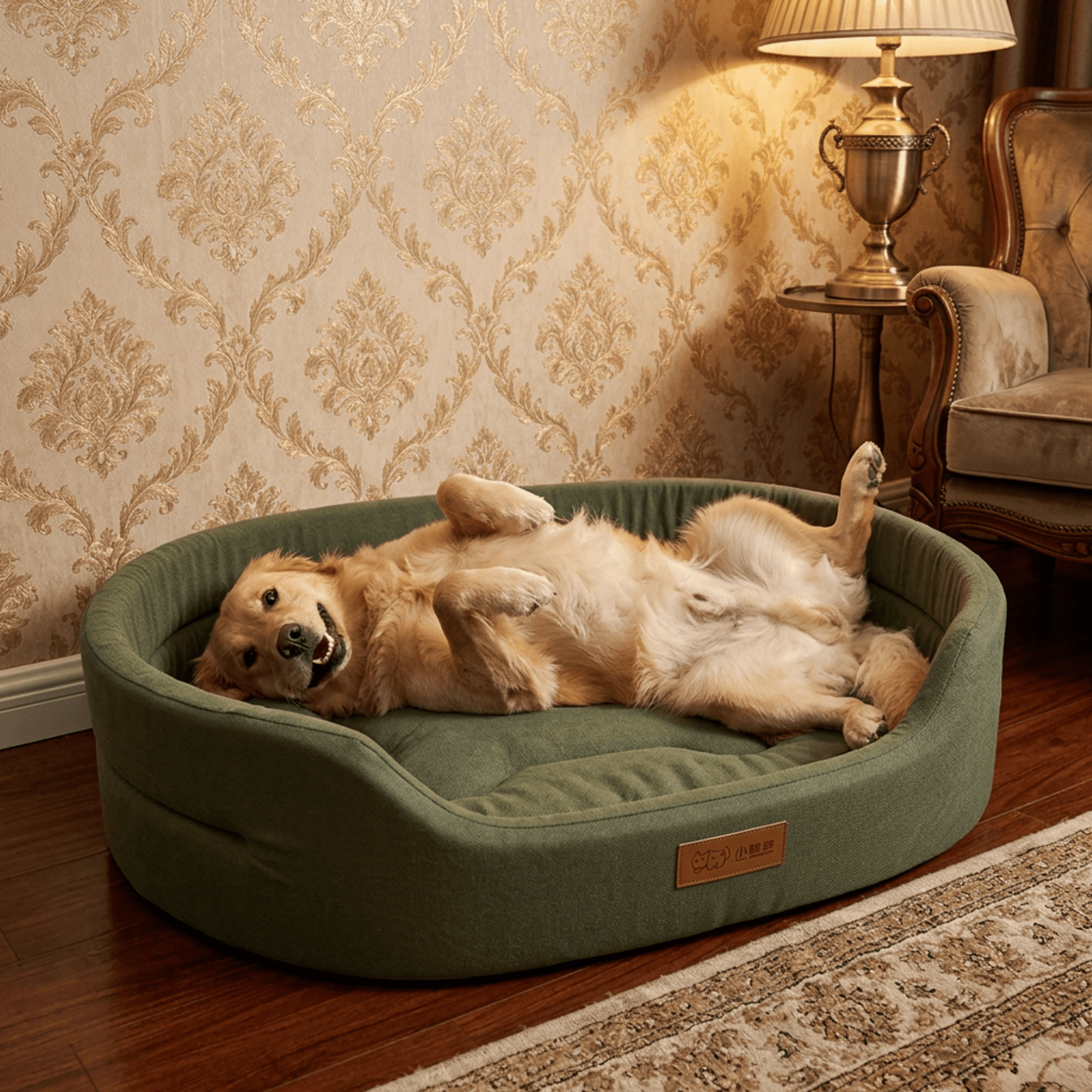 Lit pour chien imperméable à rebords surélevés - Royal Toutou