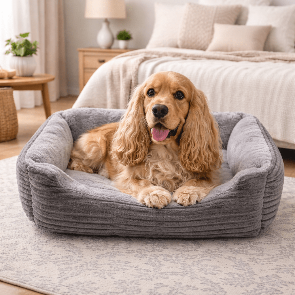 Panier  chien coloris gris