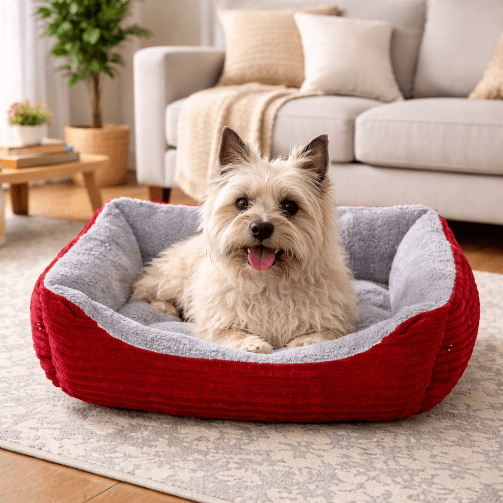 Panier chien coloris rouge