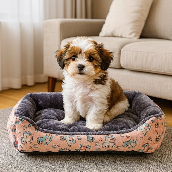 Panier pour chien avec un choit shih tzu